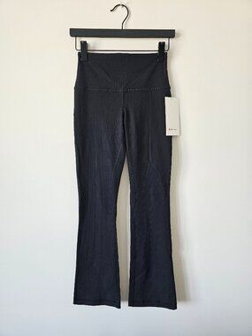 NWT LULULEMON Black Buttery Soft Align Rib Mini Flare XShort Pants 6